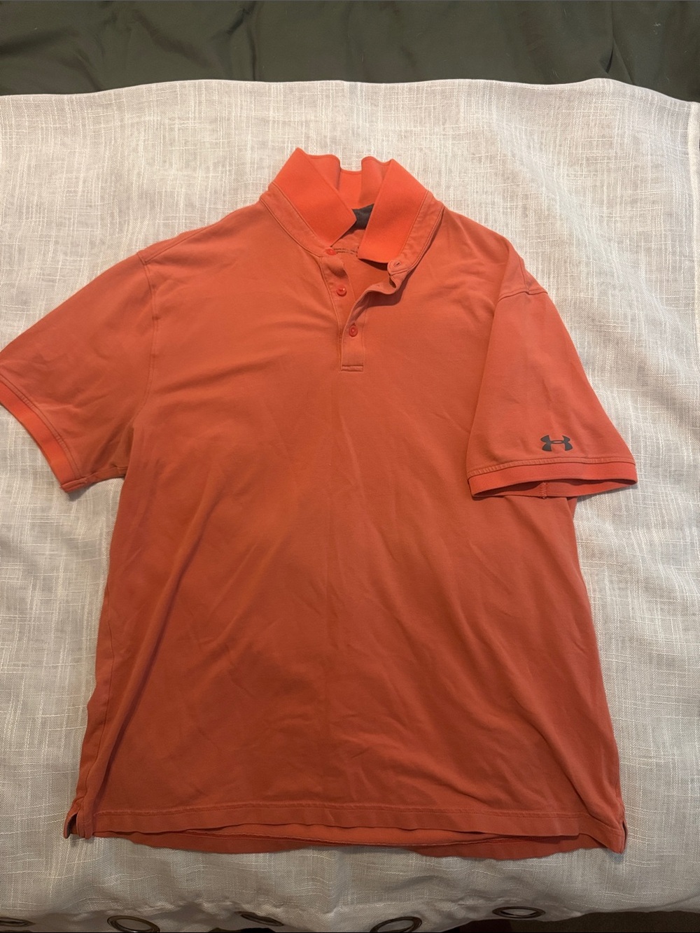 Under Armour Men's Orange Short-Sleeve Polo
